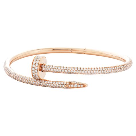 cartier juste un clou bracelet small with diamonds|cartier nail bracelet cost.